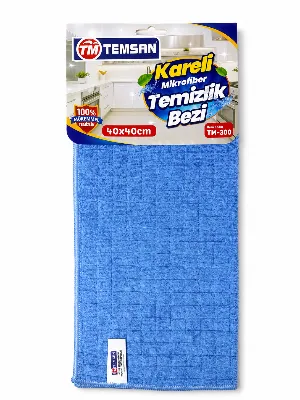 KARELİ MİKROFİBER TEMİZLİK BEZİ TEMSAN — 40 × 40 cm 2