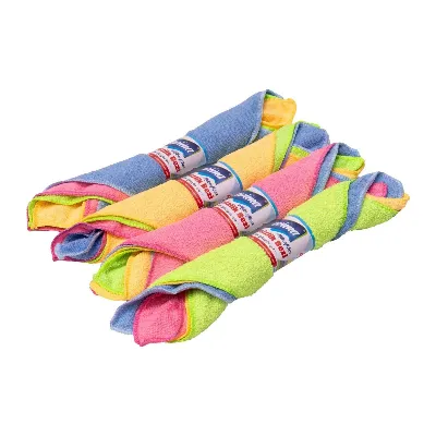 MİKROFİBER BEZ 4'LÜ (OVERLOKLU) EVİMA (12'Lİ) (30×30 CM)