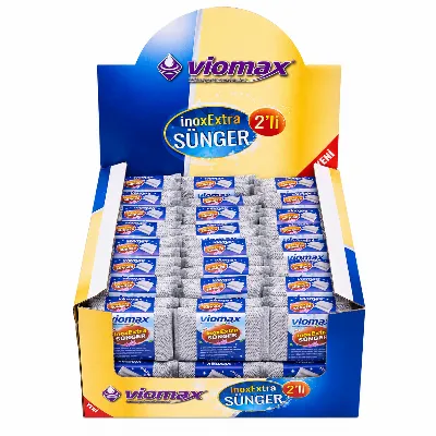 EXTRA İNOX TEMİZLİK SÜNGER 2'Lİ (STANTLI KOLİLİ) VİOMAX 2