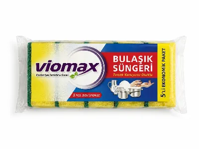 5'Lİ OLUKLU BULAŞIK SÜNGERİ VİOMAX 2