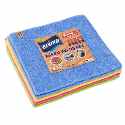 MİKRO PELUŞ TEMİZLİK BEZİ 40×40 CM EVİMA (12'Lİ) 2