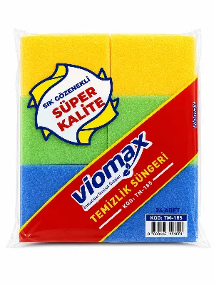 RENKLİ TEMİZLİK SÜNGERİ (12'Lİ) VİOMAX 2
