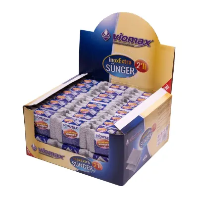 EXTRA İNOX TEMİZLİK SÜNGER 2'Lİ (STANTLI KOLİLİ) VİOMAX 4