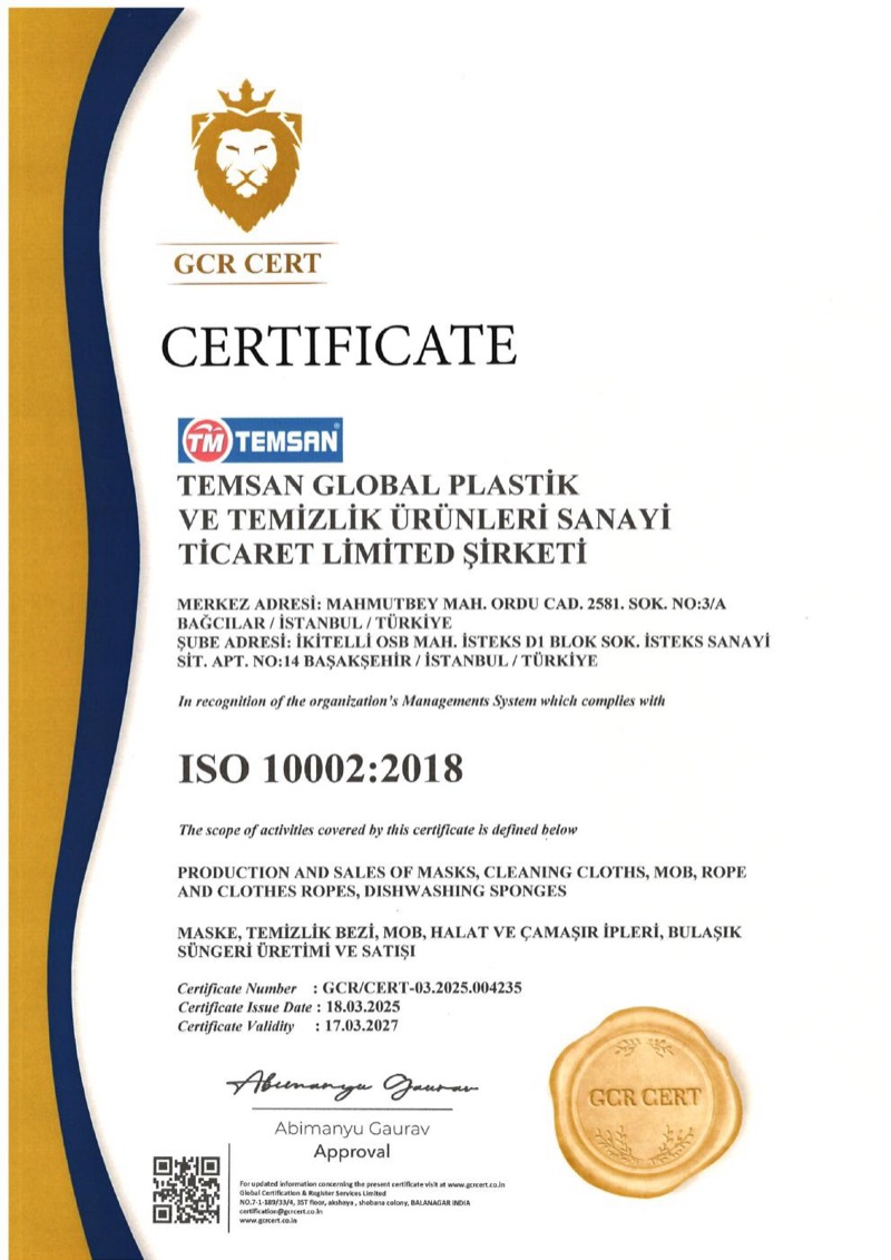 ISO 10002:2018 — Temsan Global